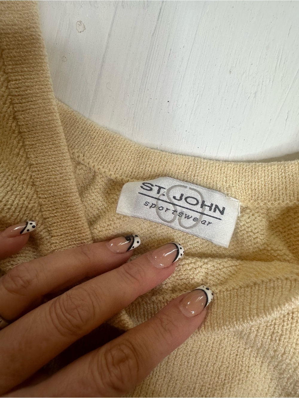 Vintage St John Sportswear Knit Tank Bundle Black And Beige Crop Tops USA Size L - Picture 7 of 14